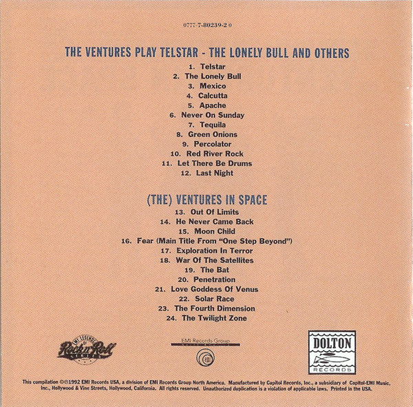 The Ventures : The Ventures Play Telstar - The Lonely Bull And Others / (The) Ventures In Space (CD, Comp, RM)