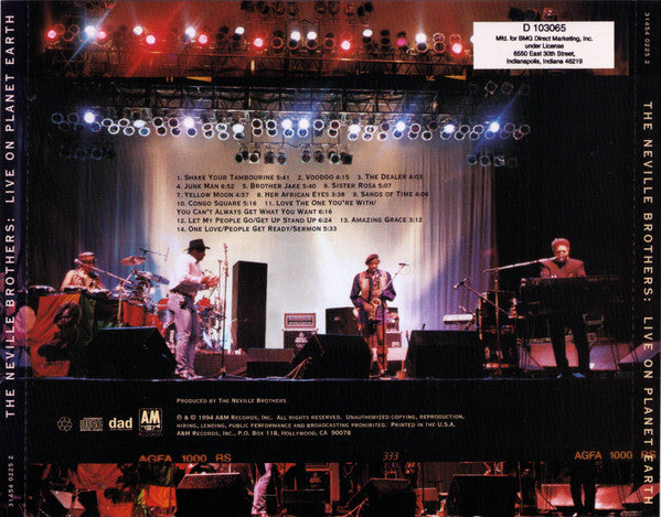 The Neville Brothers : Live On Planet Earth (CD, Album, Club)