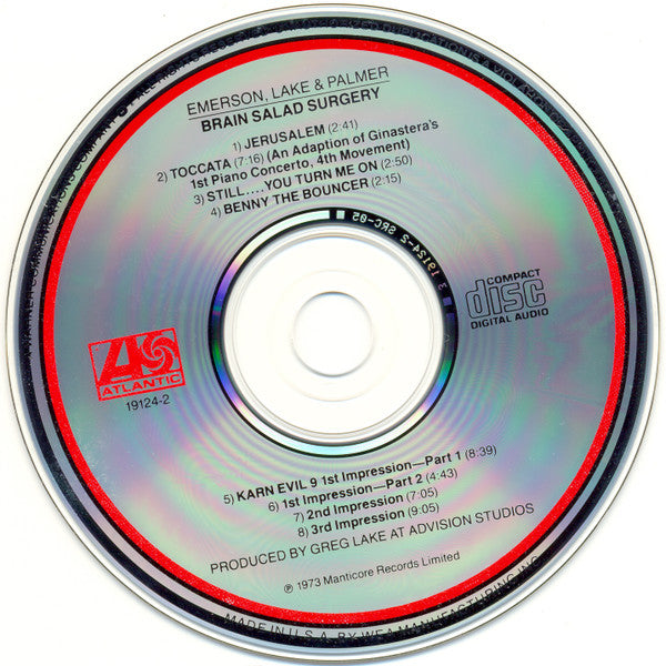 Emerson, Lake & Palmer : Brain Salad Surgery (CD, Album, RE)