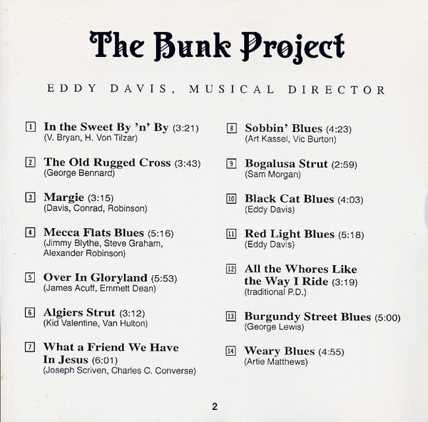 Eddy Davis : The Bunk Project (CD, Album)