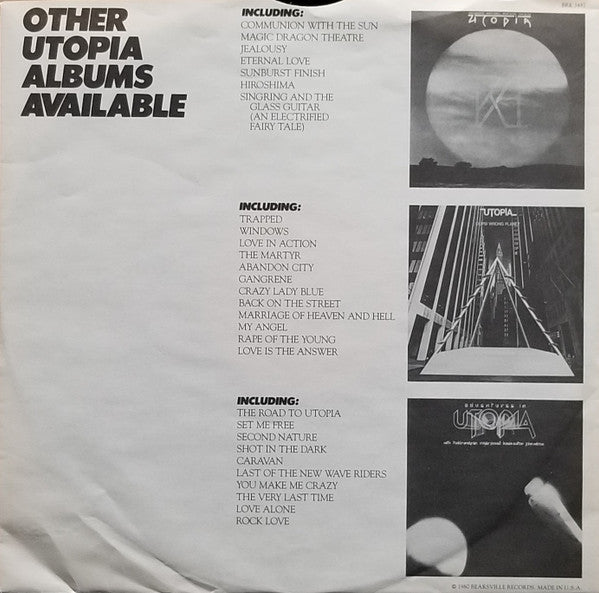 Utopia (5) : Deface The Music (LP, Album, Jac)