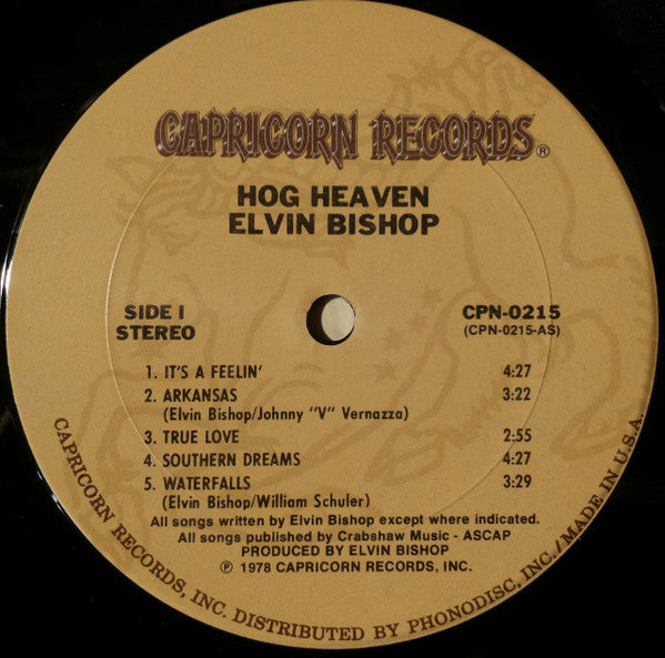 Elvin Bishop : Hog Heaven (LP, Album, Pit)