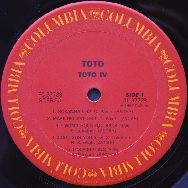 Toto : Toto IV (LP, Album, Pit)