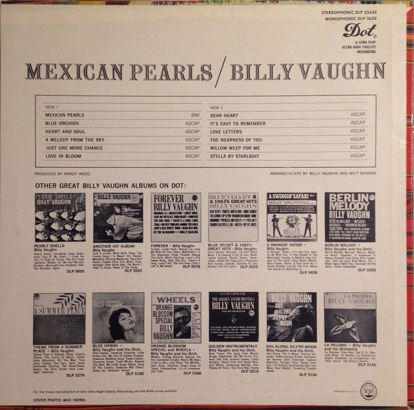 Billy Vaughn : Mexican Pearls (LP, Album)