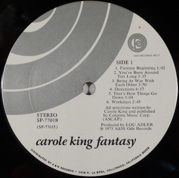 Carole King : Fantasy (LP, Album, Ter)