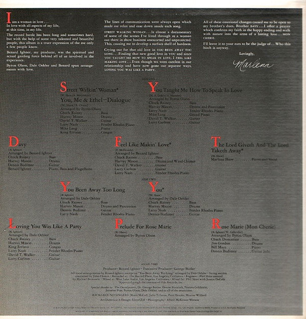 Marlena Shaw : Who Is This Bitch, Anyway? (LP, Album, Ter)