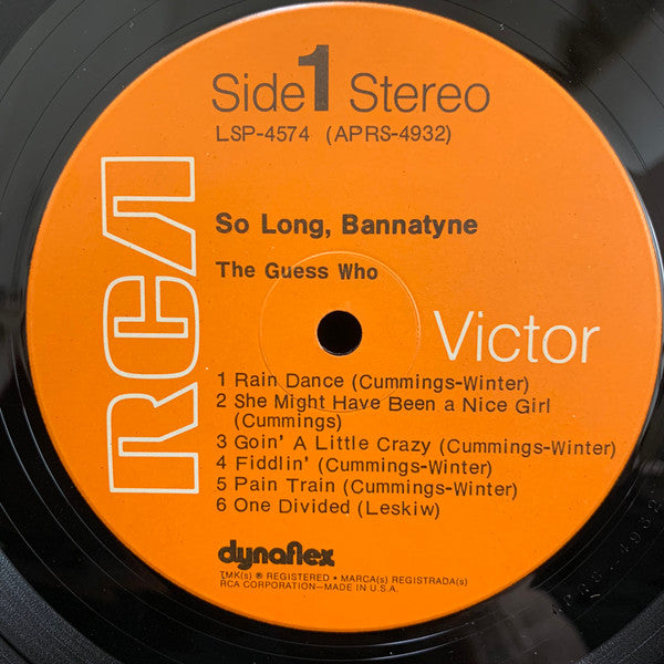 The Guess Who : So Long, Bannatyne (LP, Album, Ind)