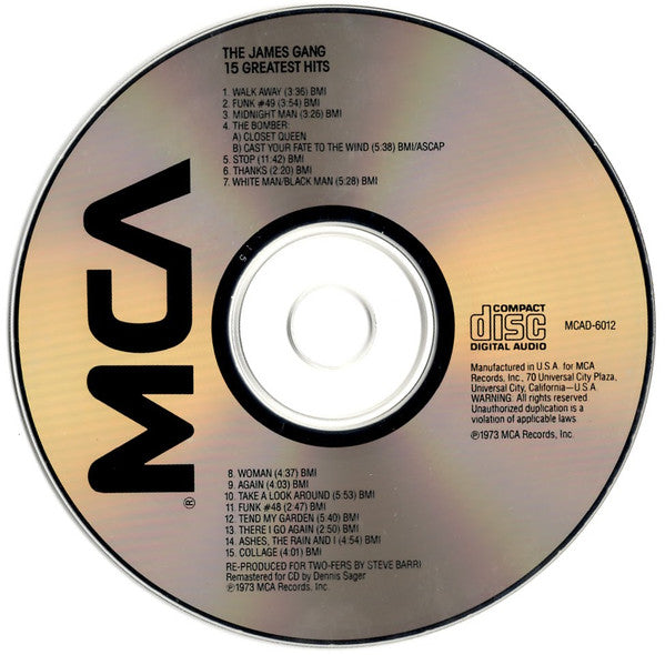 The James Gang* : 15 Greatest Hits (CD, Comp, RE, JVC)
