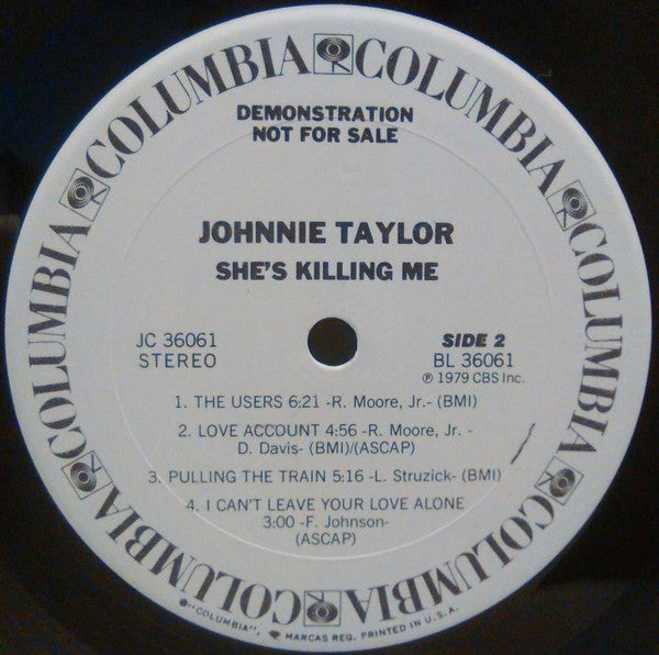 Johnnie Taylor : She's Killing Me (LP, Album, Promo)
