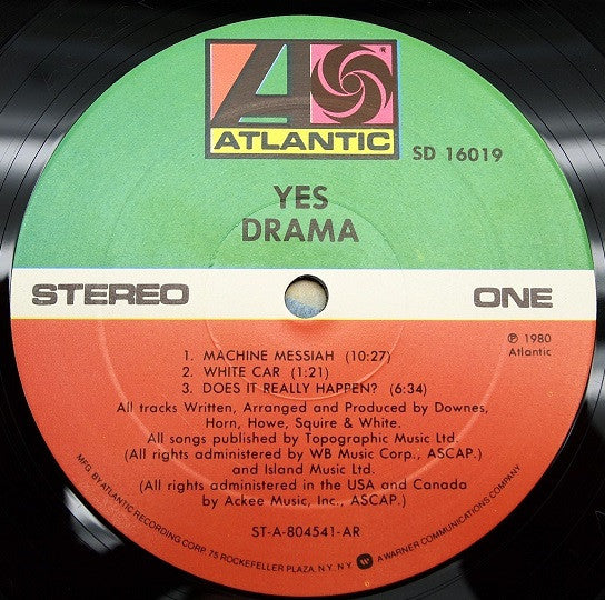 Yes : Drama (LP, Album, AR,)