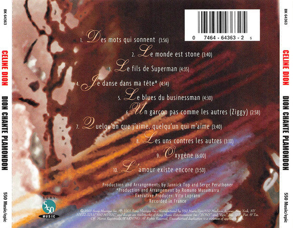 Celine Dion* : Dion Chante Plamondon (CD, Album)