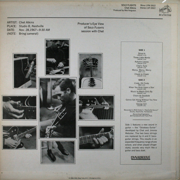 Chet Atkins : Solo Flights (LP, Album, Ind)