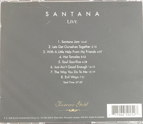 Santana : Live: Forever Gold (CD, Comp)