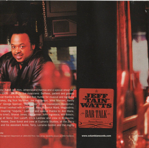Jeff "Tain" Watts : Bar Talk (CD, Album)