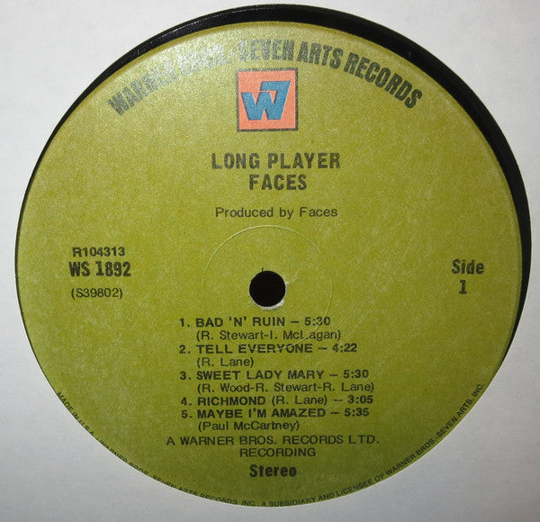 Faces (3) : Long Player (LP, Album, Club,  )