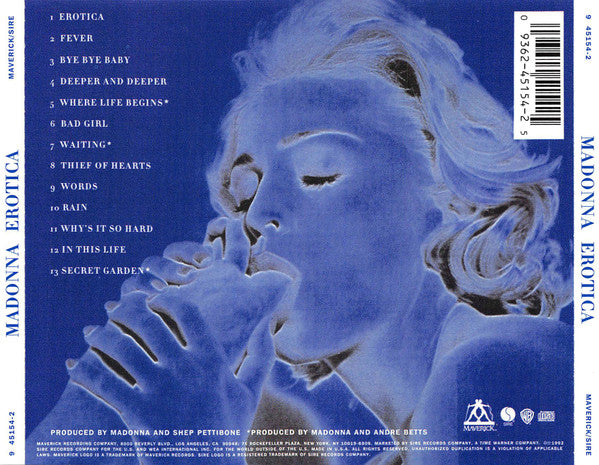 Madonna : Erotica (CD, Album, RE)