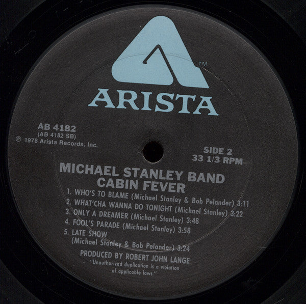 Michael Stanley Band : Cabin Fever (LP, Album, Ter)