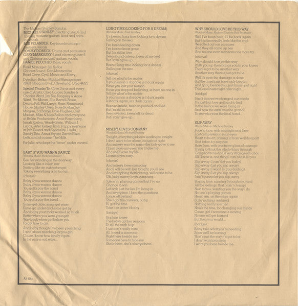 Michael Stanley Band : Cabin Fever (LP, Album, Ter)