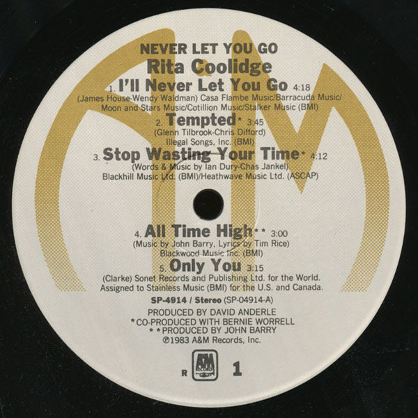 Rita Coolidge : Never Let You Go (LP, Album)