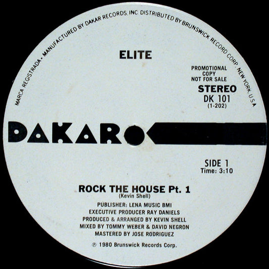 Elite : Rock The House (12", Promo)
