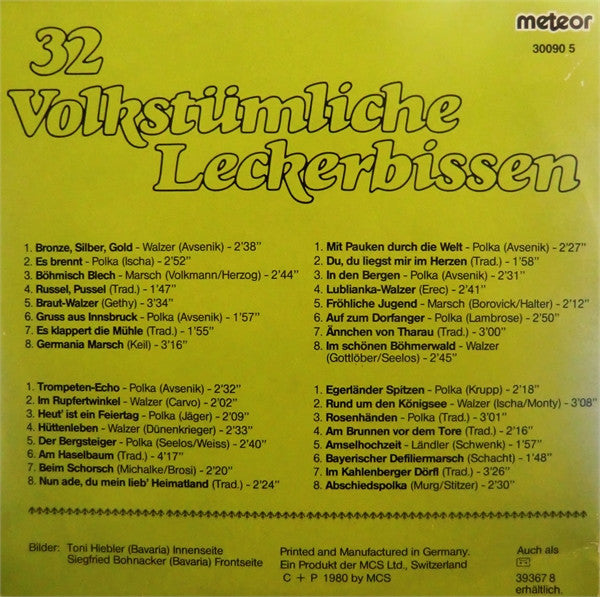 Unknown Artist : 32 Volkstümliche Leckerbissen (2xLP)