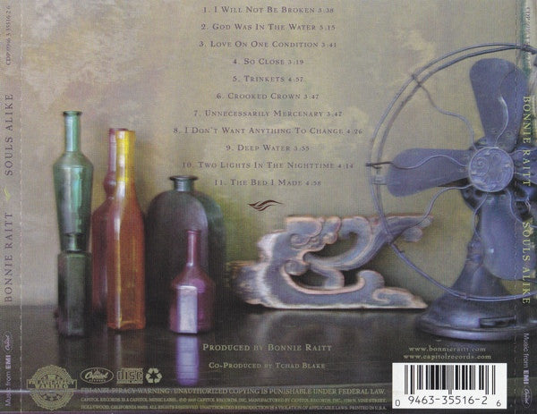 Bonnie Raitt : Souls Alike (CD, Album)
