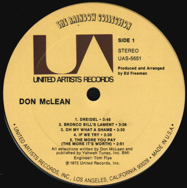 Don McLean : Don McLean (LP, Album, Ter)
