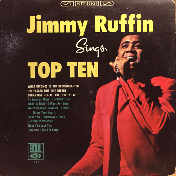 Jimmy Ruffin : Sings Top Ten (LP, Album)