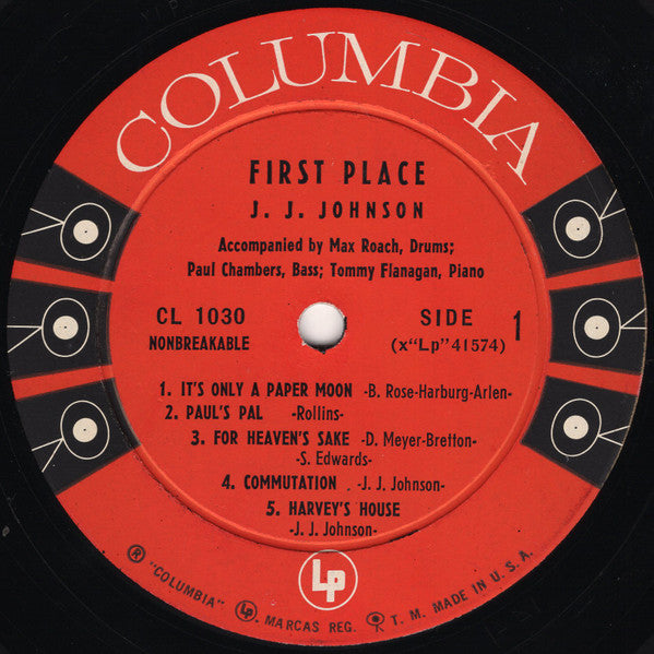 J.J. Johnson : First Place (LP, Album, Mono)