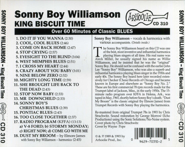 Sonny Boy Williamson (2) : King Biscuit Time (CD, Comp, RM)