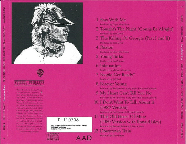 Rod Stewart : Downtown Train (Selections From The Storyteller Anthology) (CD, Comp, Club, ARC)