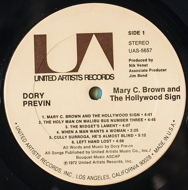 Dory Previn : Mary C. Brown And The Hollywood Sign (LP, Album)