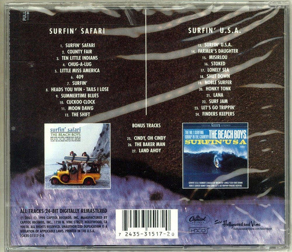 The Beach Boys : Surfin' Safari / Surfin' U.S.A. (HDCD, Comp, RE, RM, RP)