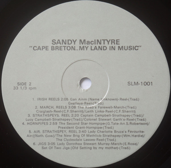 Sandy MacIntyre : Cape Breton....My Land In Music (LP, Album)