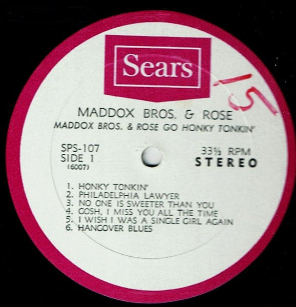 Maddox Brothers and Rose : Maddox Brothers and Rose Go Honky Tonkin!  (LP)