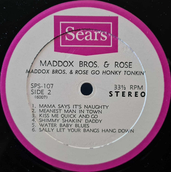 Maddox Brothers and Rose : Maddox Brothers and Rose Go Honky Tonkin!  (LP)