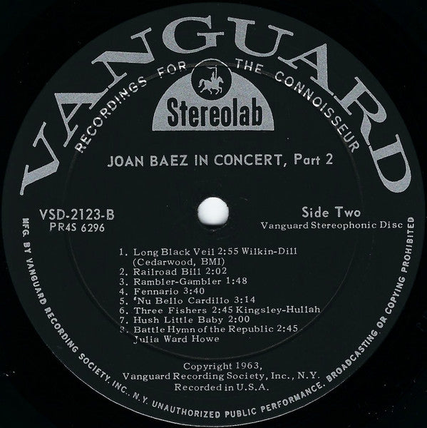 Joan Baez : In Concert Part 2 (LP, Album, Bla)