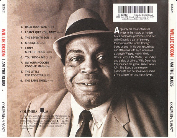 Willie Dixon : I Am The Blues (CD, Album, Club, RE)
