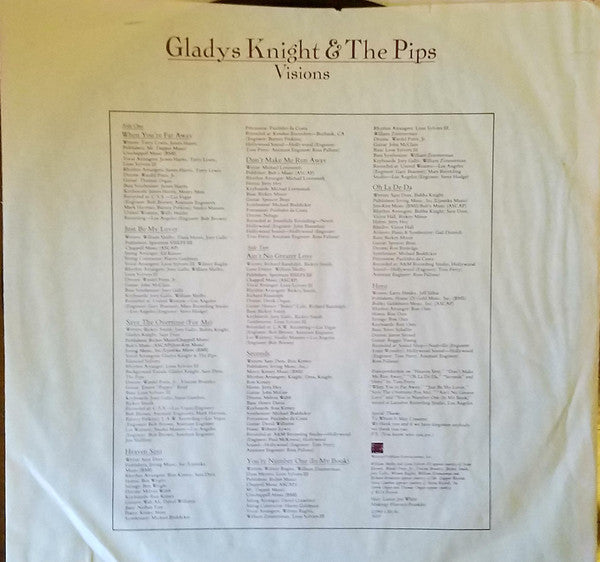 Gladys Knight & The Pips* : Visions (LP, Album, Pit)