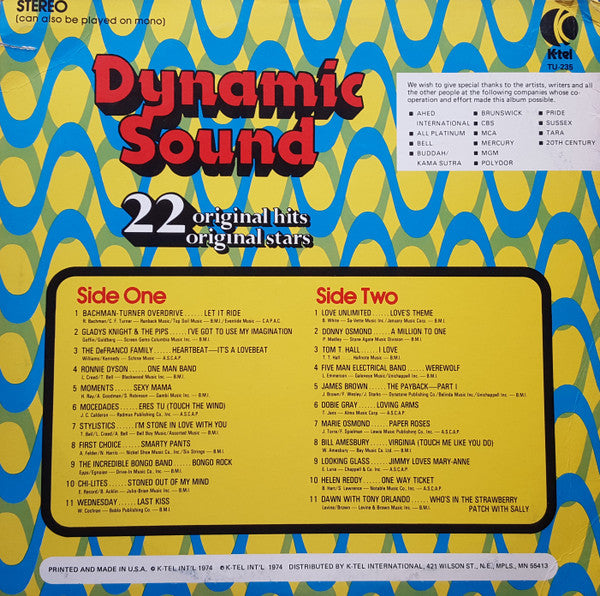 Various : Dynamic Sound (LP, Comp, PRC)