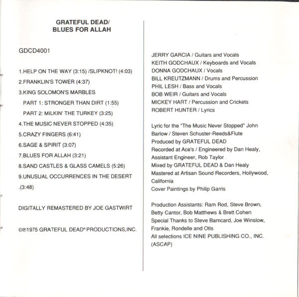Grateful Dead* : Blues For Allah (CD, Album, RE, RM)