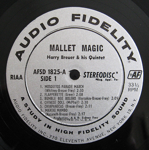 Harry Breuer And His Quintet : Mallet Magic (LP, Album, Gat)