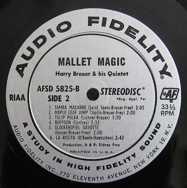Harry Breuer And His Quintet : Mallet Magic (LP, Album, Gat)