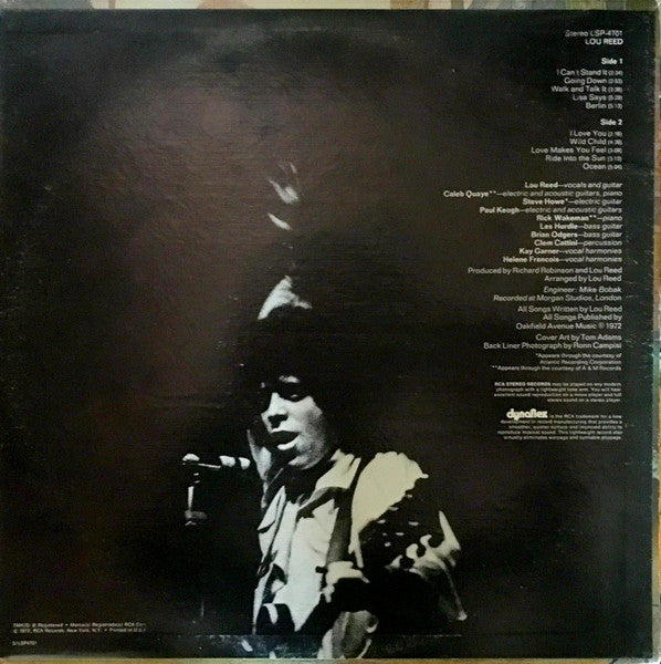 Lou Reed : Lou Reed (LP, Album, Roc)