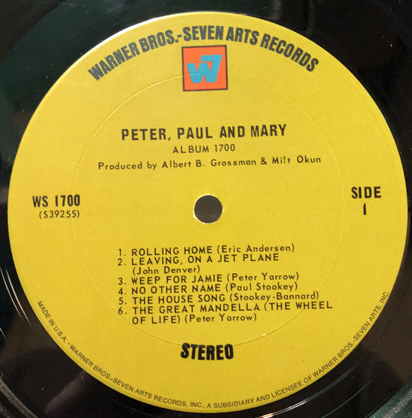 Peter, Paul And Mary* : Album 1700 (LP, Album, RE, Ter)