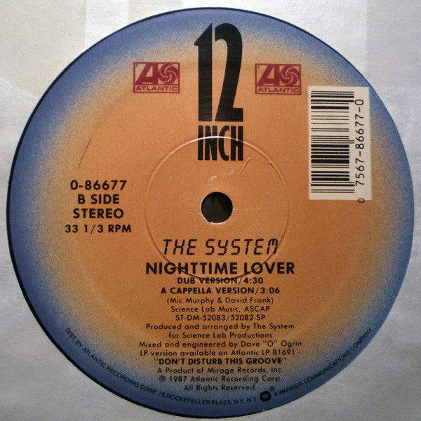 The System : Nighttime Lover (12", Single)