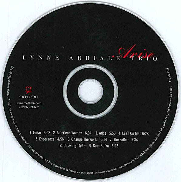 The Lynne Arriale Trio : Arise (CD, Album)