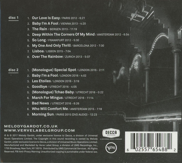 Melody Gardot : Live In Europe (2xCD, Album)