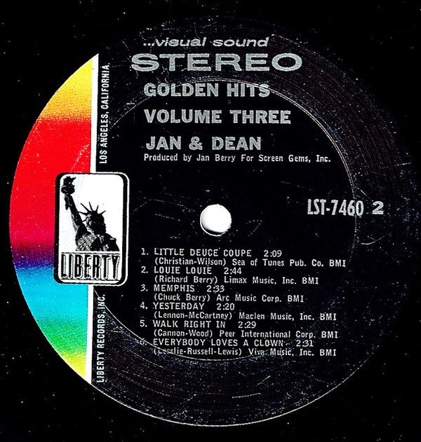 Jan & Dean : Golden Hits Volume Three (LP, Comp)