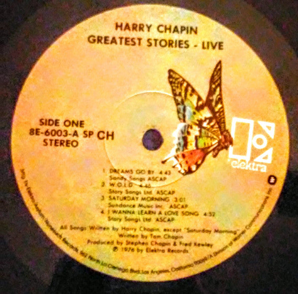 Harry Chapin : Greatest Stories - Live (2xLP, Album, Club)
